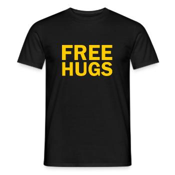 Free hugs - Männer T-Shirt - Schwarz - Vorne - AI Model Male 178 light (178cm)