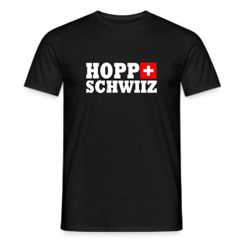 Hopp schwiiz - Männer T-Shirt - Schwarz - Vorne - AI Model Male 178 light (178cm)