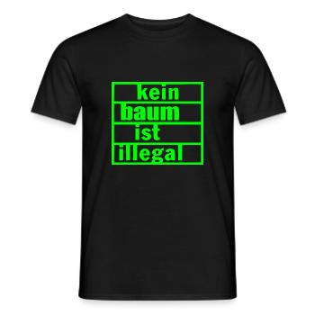 Kein baum ist illegal - Männer T-Shirt - Schwarz - Vorne - AI Model Male 178 light (178cm)