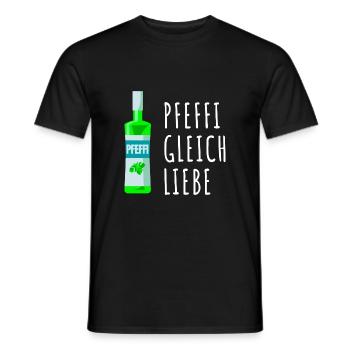 Pfefferminz Likör Pfeffi Vatertag Sauf - Männer T-Shirt - Schwarz - Vorne - AI Model Male 178 light (178cm)