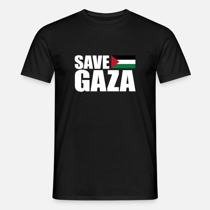 Save gaza - Männer T-Shirt - Schwarz