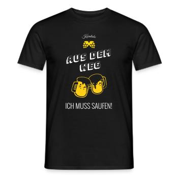 Out of the way I have to drink - drinking spree - Men's T-Shirt - black - Front - AI Model Male 178 light (178cm)