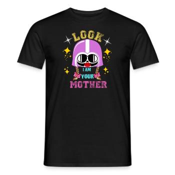 Funny mothers day party outfit idea for women - Men's T-Shirt - black - Front - AI Model Male 178 light (178cm)