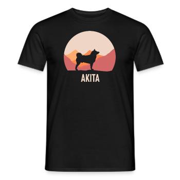 Akita - Men's T-Shirt - black - Front - AI Model Male 178 light (178cm)