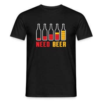 Besoin de bière bière bière boisson bière cadeau - T-shirt homme - noir - Devant - AI Model Male 178 light (178cm)