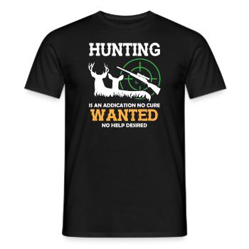 Ajout de chasse1 - T-shirt homme - noir - Devant - AI Model Male 178 light (178cm)