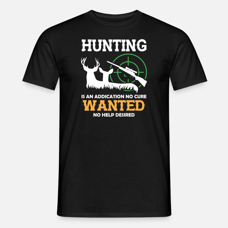 Hunting Addication1 - Männer T-Shirt - Schwarz