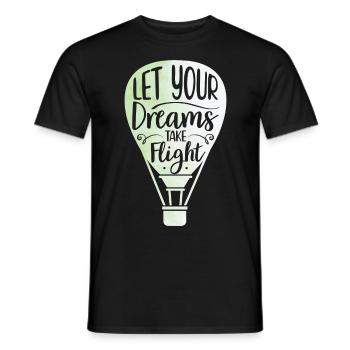Ballonfahrt | Heißluftballon Luftfahrt Geschenke - Männer T-Shirt - Schwarz - Vorne - AI Model Male 178 light (178cm)