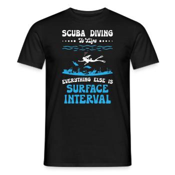 La plongée sous-marine, c’est la vie - T-shirt homme - noir - Devant - AI Model Male 178 light (178cm)