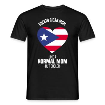 Puerto Rico Flagge | Puerto Ricaner Geschenkideen - Männer T-Shirt - Schwarz - Vorne - AI Model Male 178 light (178cm)