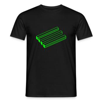optical illusion - Men's T-Shirt - black - Front - AI Model Male 178 light (178cm)