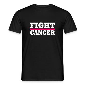 Fight cancer - Men's T-Shirt - black - Front - AI Model Male 178 light (178cm)