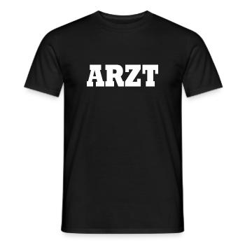 Arzt - Männer T-Shirt - Schwarz - Vorne - AI Model Male 178 light (178cm)