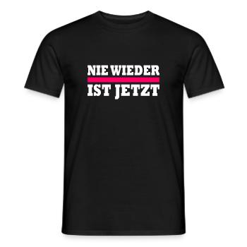 Nie wieder ist jetzt - Männer T-Shirt - Schwarz - Vorne - AI Model Male 178 light (178cm)
