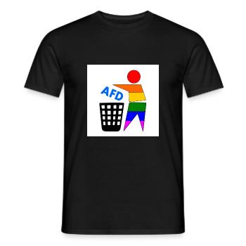 halte deine umwelt sauber - fck afd - Männer T-Shirt - Schwarz - Vorne - AI Model Male 178 light (178cm)