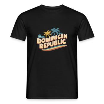 Sunny Dominikanische Republik Urlaub Strand - Männer T-Shirt - Schwarz - Vorne - AI Model Male 178 light (178cm)