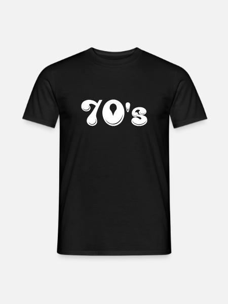 70s | Seventies | Decade | Symbol - Men's T-Shirt - black