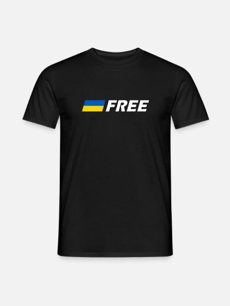 Free ukraine - Men's T-Shirt - black