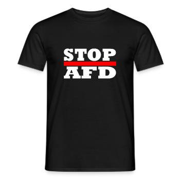 Stop Afd - Men's T-Shirt - black - Front - AI Model Male 178 light (178cm)