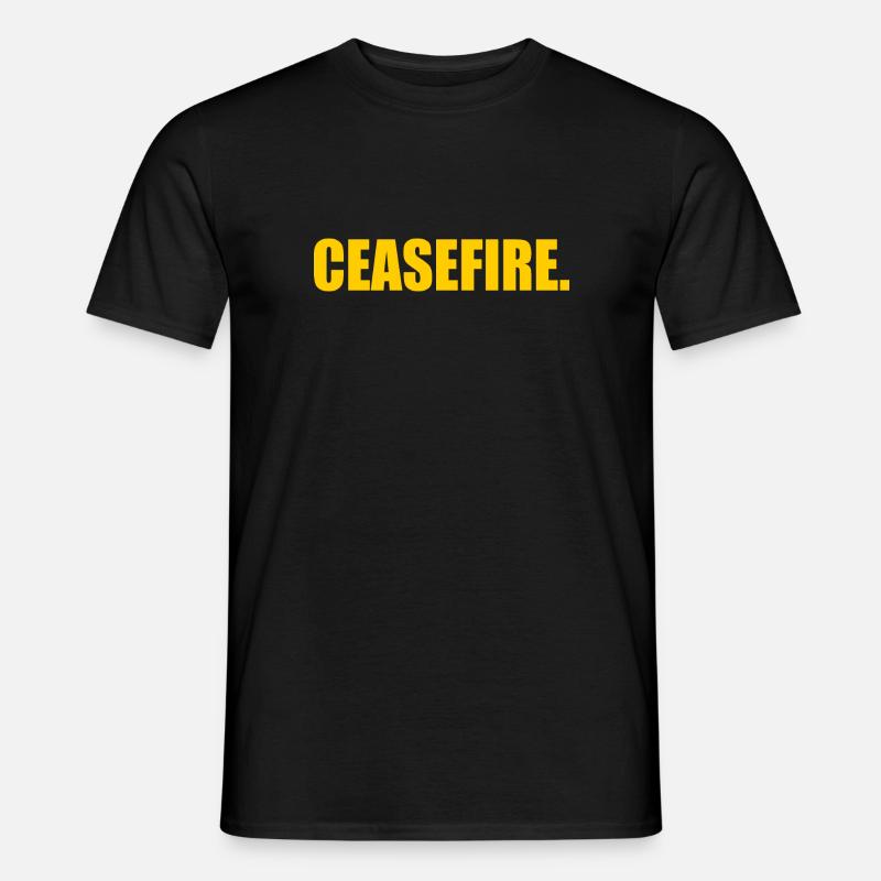 Ceasefire now - Männer T-Shirt - Schwarz