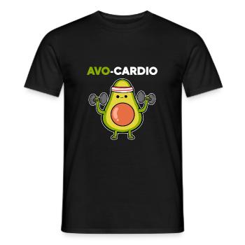 AVO Cardio Avocado Lover Poison - Men's T-Shirt - black - Front - AI Model Male 178 light (178cm)