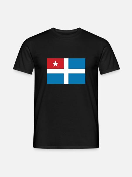 Kreta Flagge Reise Geschenk - Männer T-Shirt - Schwarz