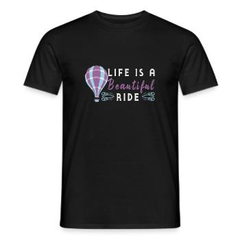 Heißluftballon & Ballon Fahrer Geschenk - Männer T-Shirt - Schwarz - Vorne - AI Model Male 178 light (178cm)