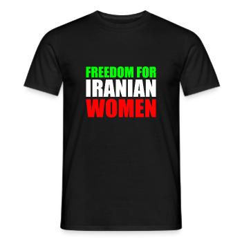 Freedom for iranian women - Männer T-Shirt - Schwarz - Vorne - AI Model Male 178 light (178cm)