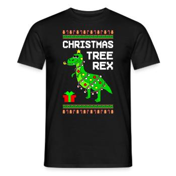 Tree Rex Ugly Christmas - T-shirt homme - noir - Devant - AI Model Male 178 light (178cm)