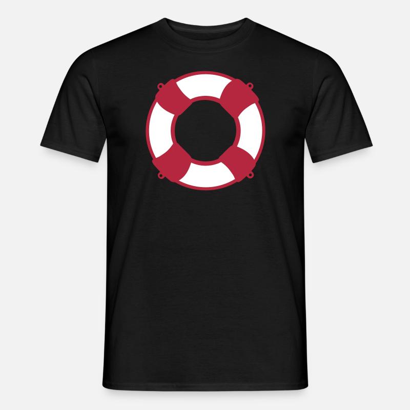 Rettungsring - Männer T-Shirt - Schwarz