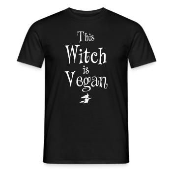 Cette sorcière est végétalienne - T-shirt homme - noir - Devant - AI Model Male 178 light (178cm)