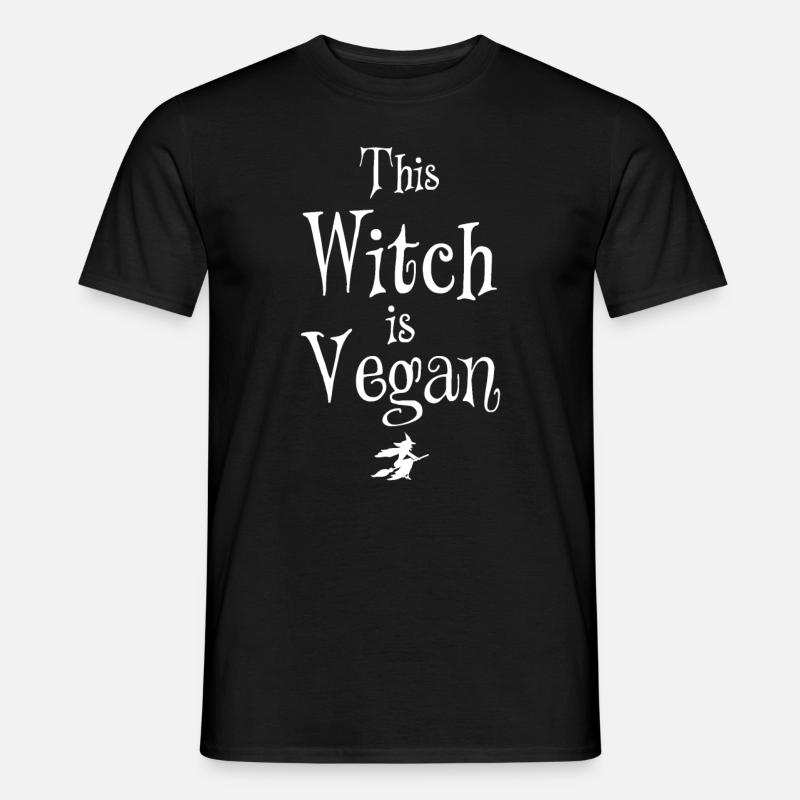 This witch is vegan - Men’s T-shirt - black