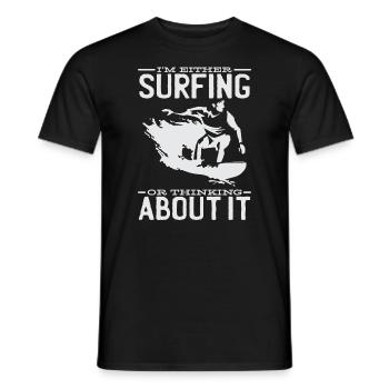Idée cadeau surfeur surfergirl - T-shirt homme - noir - Devant - AI Model Male 178 light (178cm)