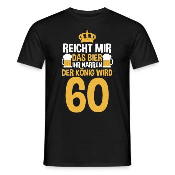Bier Sechszig Sechszehnter 60 Jahre Geburtstag - Männer T-Shirt - Schwarz - Vorne - AI Model Male 178 light (178cm)