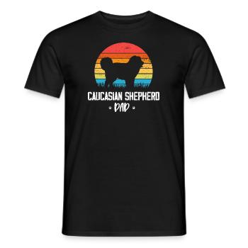 Kaukasischer Owtscharka Caucasian Shepherd Dog - Männer T-Shirt - Schwarz - Vorne - AI Model Male 178 light (178cm)