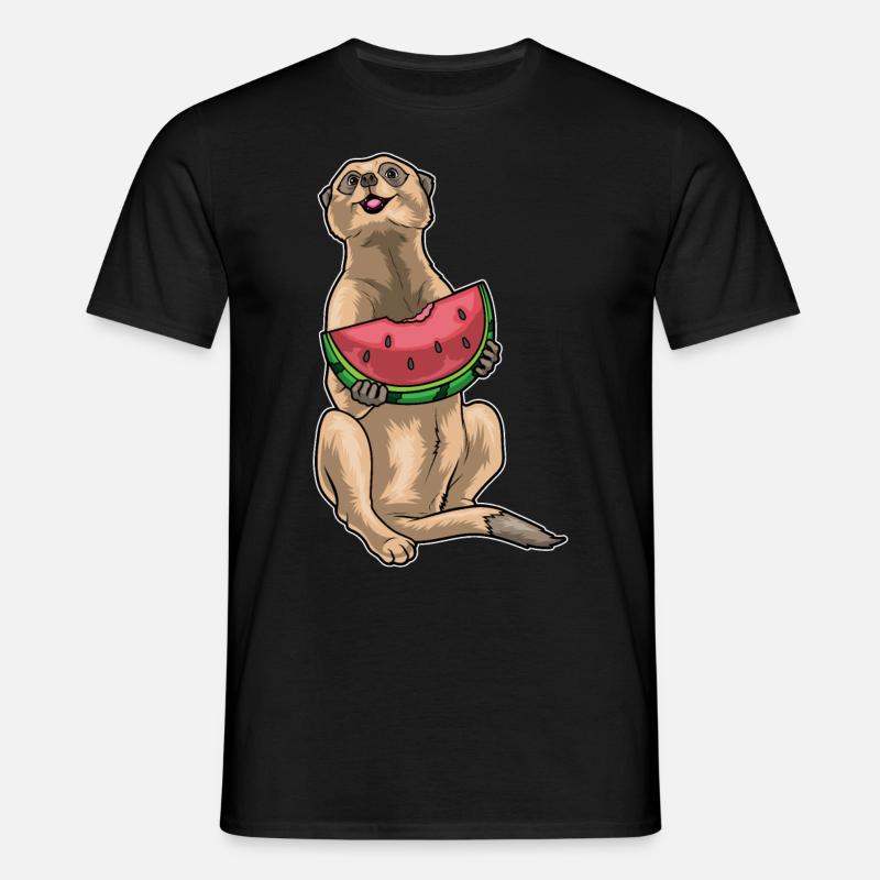 Suricate Pastèque - T-shirt Homme - noir