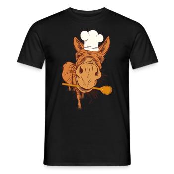 Restaurant Lokal Gastgeber Koch Köchin Köche - Männer T-Shirt - Schwarz - Vorne - AI Model Male 178 light (178cm)