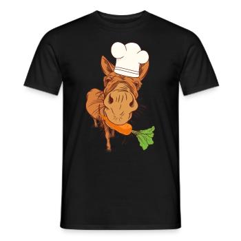 Koch Köche Köchin Esel Küche Kochkunst Gastgeber - Männer T-Shirt - Schwarz - Vorne - AI Model Male 178 light (178cm)