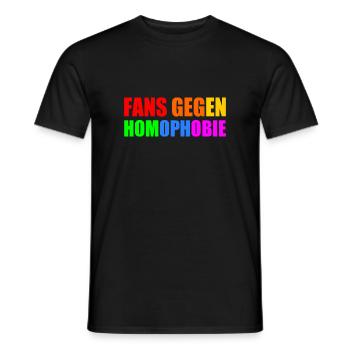 fans gegen homophobie - Männer T-Shirt - Schwarz - Vorne - AI Model Male 178 light (178cm)
