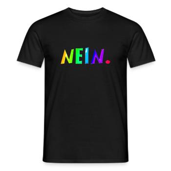 Nein | Nö | Lustig | Lachen | ablehnend - Männer T-Shirt - Schwarz - Vorne - AI Model Male 178 light (178cm)