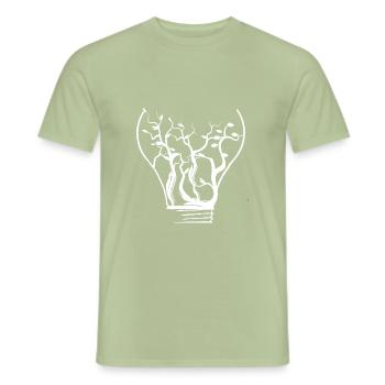 la nature - T-shirt homme - vert sauge - Devant - AI Model Male 178 light (178cm)