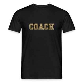 Coach and Trainer Gift - Men's T-Shirt - black - Front - AI Model Male 178 light (178cm)