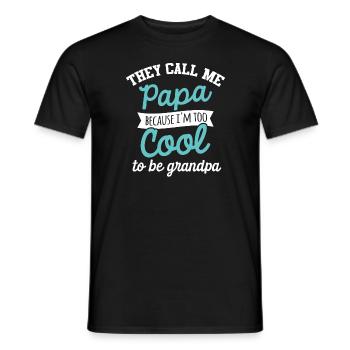 Papa to cool cadeau - T-shirt homme - noir - Devant - AI Model Male 178 light (178cm)