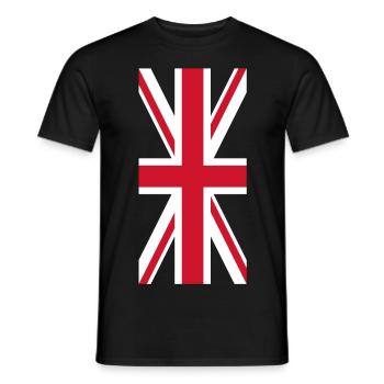Grossbritannien GB UK England Schottland Flagge - Männer T-Shirt - Schwarz - Vorne - AI Model Male 178 light (178cm)