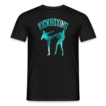 Kickboxen - Männer T-Shirt - Schwarz - Vorne - AI Model Male 178 light (178cm)