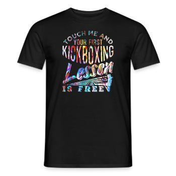 Kickboxen - Männer T-Shirt - Schwarz - Vorne - AI Model Male 178 light (178cm)