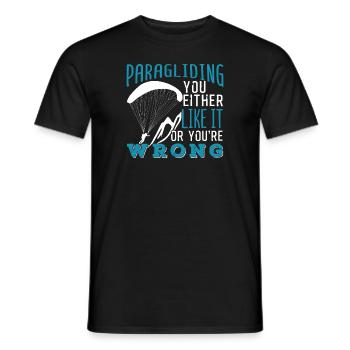 Paragliding - Men's T-Shirt - black - Front - AI Model Male 178 light (178cm)
