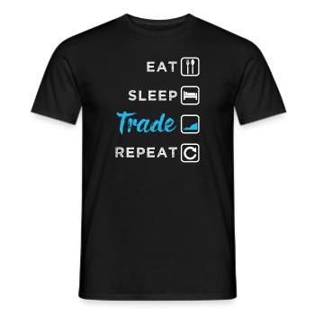 Aktien - Männer T-Shirt - Schwarz - Vorne - AI Model Male 178 light (178cm)
