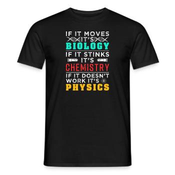Biologie - T-shirt homme - noir - Devant - AI Model Male 178 light (178cm)