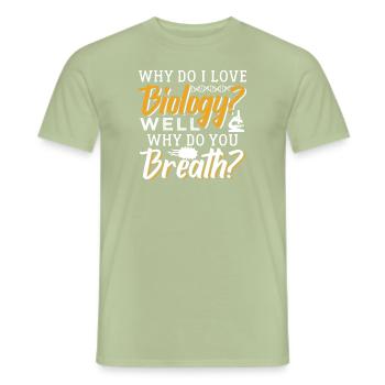 Biology - Men's T-Shirt - sage - Front - AI Model Male 178 light (178cm)